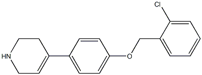 4-{4-[(2-chlorophenyl)methoxy]phenyl}-1,2,3,6-tetrahydropyridine Struktur