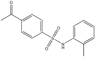 4-acetyl-N-(2-methylphenyl)benzene-1-sulfonamide 结构式
