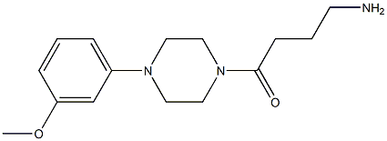 4-amino-1-[4-(3-methoxyphenyl)piperazin-1-yl]butan-1-one,,结构式