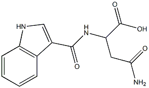 4-amino-2-[(1H-indol-3-ylcarbonyl)amino]-4-oxobutanoic acid,,结构式