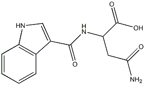 4-amino-2-[(1H-indol-3-ylcarbonyl)amino]-4-oxobutanoic acid Structure