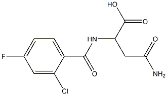 4-amino-2-[(2-chloro-4-fluorobenzoyl)amino]-4-oxobutanoic acid,,结构式