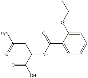 4-amino-2-[(2-ethoxybenzoyl)amino]-4-oxobutanoic acid Struktur