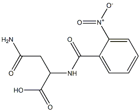 4-amino-2-[(2-nitrobenzoyl)amino]-4-oxobutanoic acid Structure