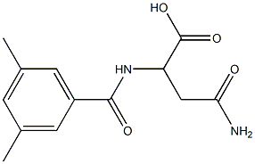 4-amino-2-[(3,5-dimethylbenzoyl)amino]-4-oxobutanoic acid,,结构式