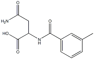 4-amino-2-[(3-methylbenzoyl)amino]-4-oxobutanoic acid,,结构式
