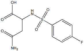 4-amino-2-{[(4-fluorophenyl)sulfonyl]amino}-4-oxobutanoic acid 结构式