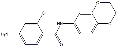 4-amino-2-chloro-N-(2,3-dihydro-1,4-benzodioxin-6-yl)benzamide 结构式