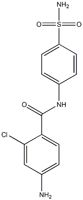 4-amino-2-chloro-N-(4-sulfamoylphenyl)benzamide 化学構造式