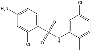 4-amino-2-chloro-N-(5-chloro-2-methylphenyl)benzene-1-sulfonamide,,结构式