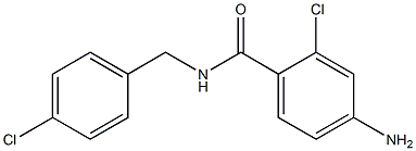 4-amino-2-chloro-N-[(4-chlorophenyl)methyl]benzamide,,结构式