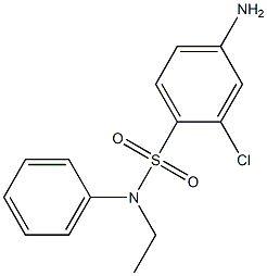 4-amino-2-chloro-N-ethyl-N-phenylbenzene-1-sulfonamide,,结构式