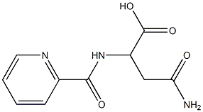 4-amino-4-oxo-2-[(pyridin-2-ylcarbonyl)amino]butanoic acid,,结构式