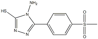 4-amino-5-(4-methanesulfonylphenyl)-4H-1,2,4-triazole-3-thiol,,结构式
