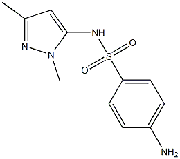 4-amino-N-(1,3-dimethyl-1H-pyrazol-5-yl)benzenesulfonamide Struktur