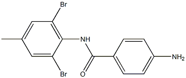 4-amino-N-(2,6-dibromo-4-methylphenyl)benzamide 结构式