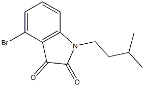 4-bromo-1-(3-methylbutyl)-2,3-dihydro-1H-indole-2,3-dione 结构式