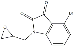 4-bromo-1-(oxiran-2-ylmethyl)-2,3-dihydro-1H-indole-2,3-dione Structure