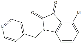 4-bromo-1-(pyridin-4-ylmethyl)-2,3-dihydro-1H-indole-2,3-dione Structure