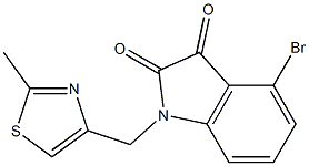 4-bromo-1-[(2-methyl-1,3-thiazol-4-yl)methyl]-2,3-dihydro-1H-indole-2,3-dione Structure