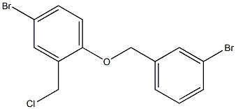 4-bromo-1-[(3-bromophenyl)methoxy]-2-(chloromethyl)benzene,,结构式