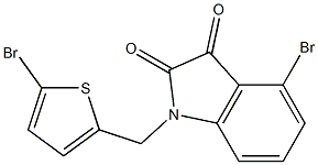 4-bromo-1-[(5-bromothiophen-2-yl)methyl]-2,3-dihydro-1H-indole-2,3-dione Struktur