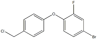 4-bromo-1-[4-(chloromethyl)phenoxy]-2-fluorobenzene Structure