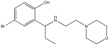 4-bromo-2-(1-{[2-(morpholin-4-yl)ethyl]amino}propyl)phenol Struktur