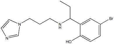 4-bromo-2-(1-{[3-(1H-imidazol-1-yl)propyl]amino}propyl)phenol Structure