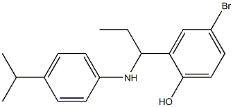 4-bromo-2-(1-{[4-(propan-2-yl)phenyl]amino}propyl)phenol,,结构式