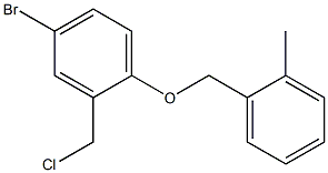 4-bromo-2-(chloromethyl)-1-[(2-methylphenyl)methoxy]benzene,,结构式