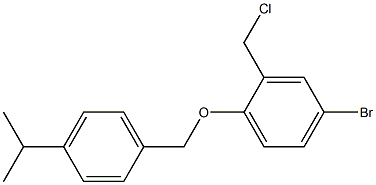 4-bromo-2-(chloromethyl)-1-{[4-(propan-2-yl)phenyl]methoxy}benzene Structure