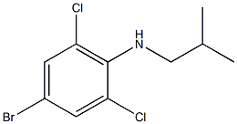 4-bromo-2,6-dichloro-N-(2-methylpropyl)aniline Struktur