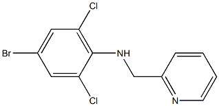 4-bromo-2,6-dichloro-N-(pyridin-2-ylmethyl)aniline Structure