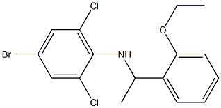 4-bromo-2,6-dichloro-N-[1-(2-ethoxyphenyl)ethyl]aniline Struktur