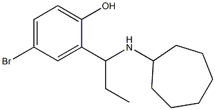 4-bromo-2-[1-(cycloheptylamino)propyl]phenol,,结构式