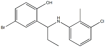 4-bromo-2-{1-[(3-chloro-2-methylphenyl)amino]propyl}phenol Structure