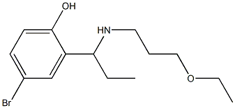 4-bromo-2-{1-[(3-ethoxypropyl)amino]propyl}phenol 结构式