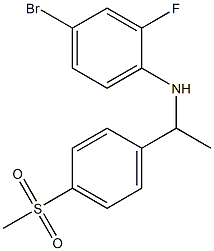 4-bromo-2-fluoro-N-[1-(4-methanesulfonylphenyl)ethyl]aniline Structure