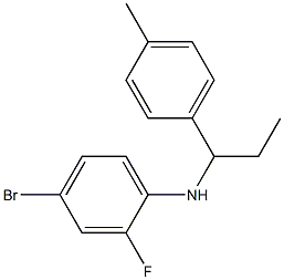 4-bromo-2-fluoro-N-[1-(4-methylphenyl)propyl]aniline Structure