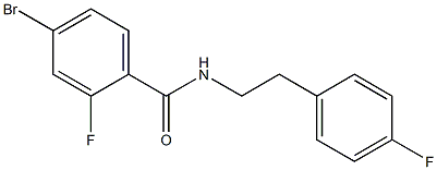 4-bromo-2-fluoro-N-[2-(4-fluorophenyl)ethyl]benzamide,,结构式
