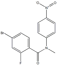 4-bromo-2-fluoro-N-methyl-N-(4-nitrophenyl)benzamide Struktur