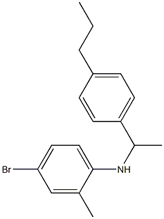 4-bromo-2-methyl-N-[1-(4-propylphenyl)ethyl]aniline Structure