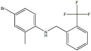 4-bromo-2-methyl-N-{[2-(trifluoromethyl)phenyl]methyl}aniline Struktur