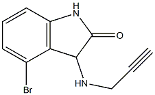 4-bromo-3-(prop-2-yn-1-ylamino)-2,3-dihydro-1H-indol-2-one,,结构式