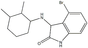 4-bromo-3-[(2,3-dimethylcyclohexyl)amino]-2,3-dihydro-1H-indol-2-one,,结构式