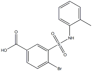 4-bromo-3-[(2-methylphenyl)sulfamoyl]benzoic acid Structure