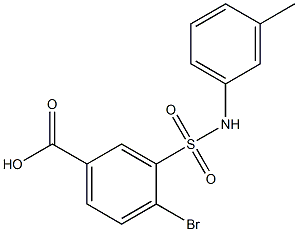 4-bromo-3-[(3-methylphenyl)sulfamoyl]benzoic acid Structure