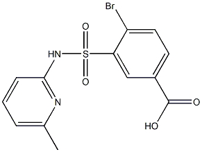 4-bromo-3-[(6-methylpyridin-2-yl)sulfamoyl]benzoic acid Structure