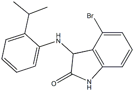 4-bromo-3-{[2-(propan-2-yl)phenyl]amino}-2,3-dihydro-1H-indol-2-one Structure